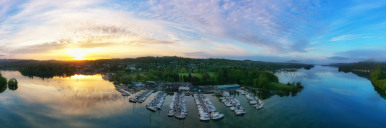 Drone view of Windermere Marina